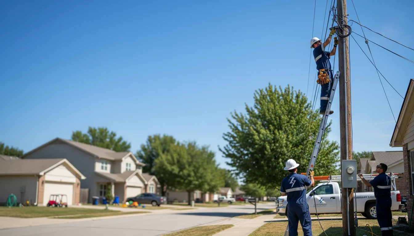 Residential electrician providing installation services in May, OK
